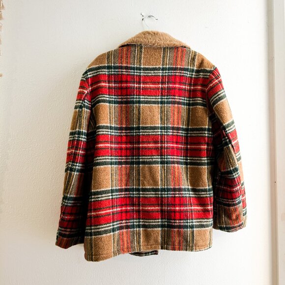 VINTAGE Authentic 1950s Wool Plaid Chore/Lumberjack Jacket SZ 42 - Picture 8 of 8